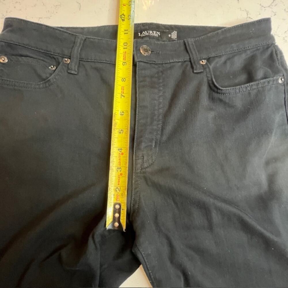 Lauren Ralph Lauren Black Straight Leg Jeans Size 10 Mid Rise - Picture 10 of 11